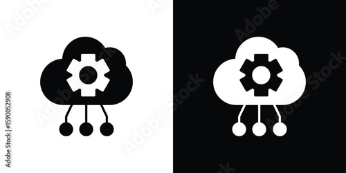 SaaS icon vector flat symbol, glyph sign. icon concept illustration
