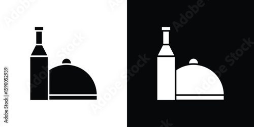 Room service icon vector flat symbol, glyph sign. icon concept illustration