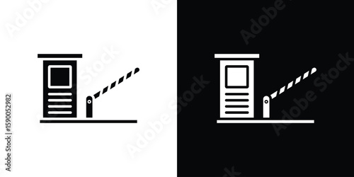 Road toll icon vector flat symbol, glyph sign. icon concept illustration