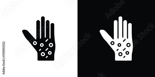 Rash hand icon vector flat symbol, glyph sign. icon concept illustration
