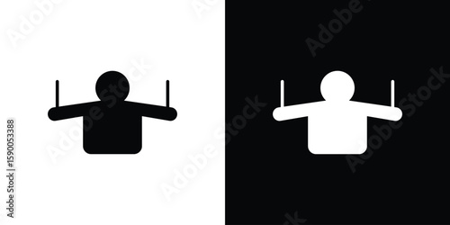 Puppet icon vector flat symbol, glyph sign. icon concept illustration