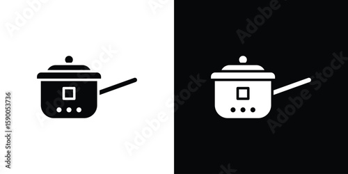 pressure cooker icon vector flat symbol, glyph sign. icon concept illustration