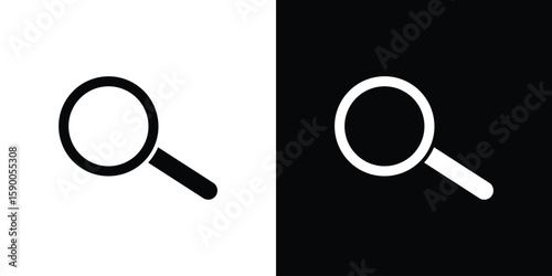Magnifying glass icon vector flat symbol, glyph sign. icon concept illustration