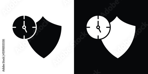 Long term icon vector flat symbol, glyph sign. icon concept illustration