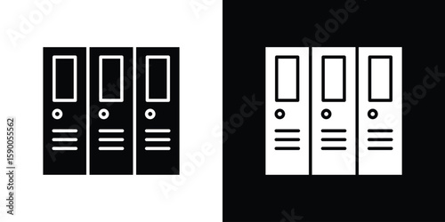 Lockers icon vector flat symbol, glyph sign. icon concept illustration