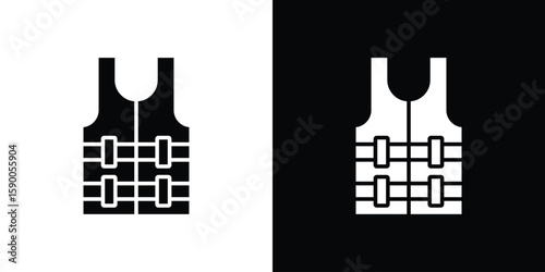 Lifejacket icon vector flat symbol, glyph sign. icon concept illustration