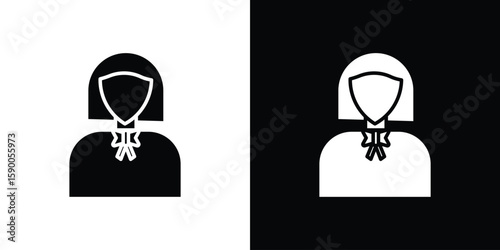 Lawyer icon vector flat symbol, glyph sign. icon concept illustration