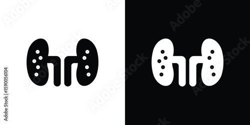 Kidney disease icon vector flat symbol, glyph sign. icon concept illustration
