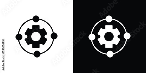 Implementation icon vector flat symbol, glyph sign. icon concept illustration
