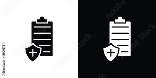 Health insurance icon vector flat symbol, glyph sign. icon concept illustration