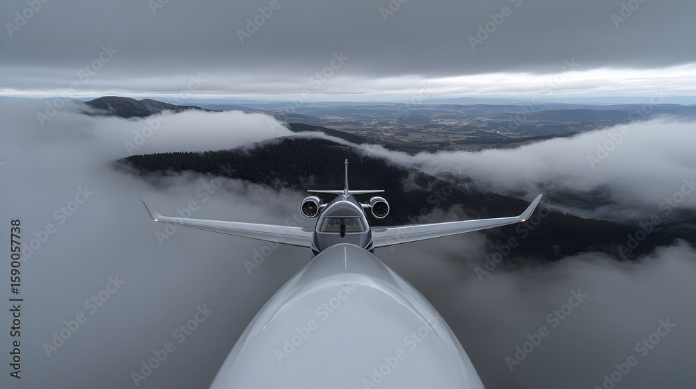 Obraz premium Airplane parked on the airport runway ready for departure