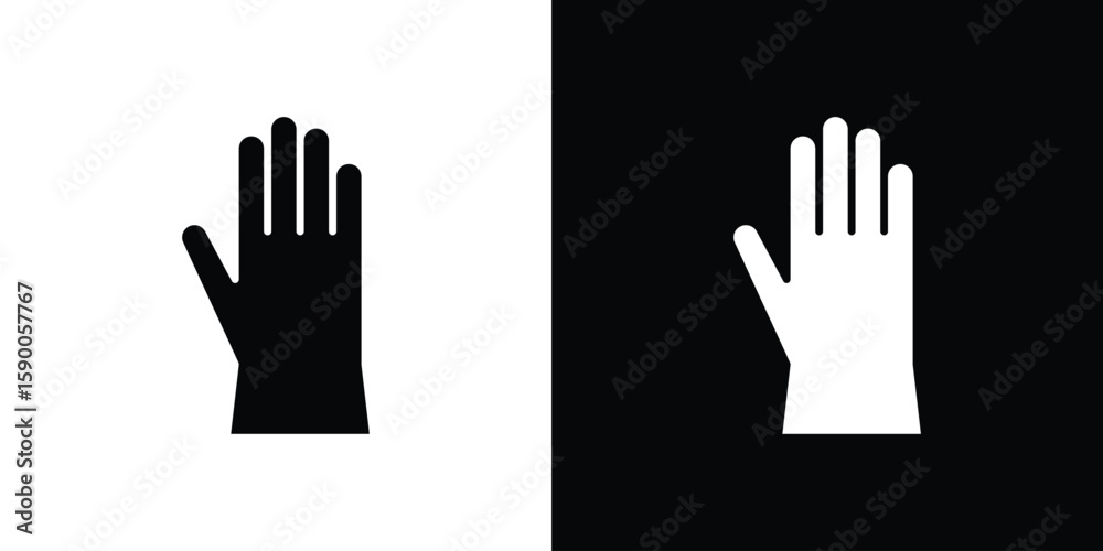 Fototapeta premium Gloves icon vector flat symbol, glyph sign. icon concept illustration
