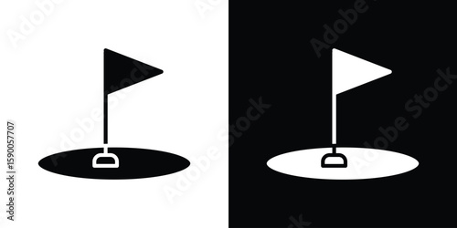 Golf yard icon vector flat symbol, glyph sign. icon concept illustration