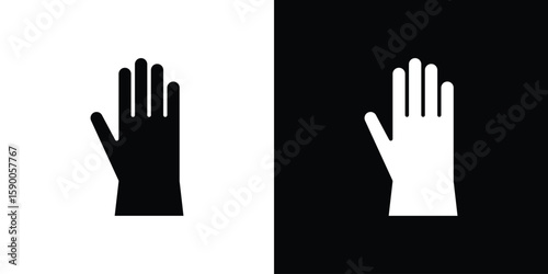 Gloves icon vector flat symbol, glyph sign. icon concept illustration