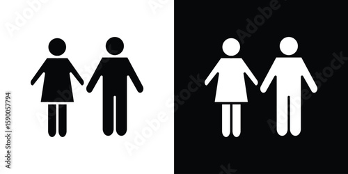 Girlfriend icon vector flat symbol, glyph sign. icon concept illustration