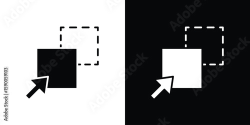 Drag and drop icon vector flat symbol, glyph sign. icon concept illustration