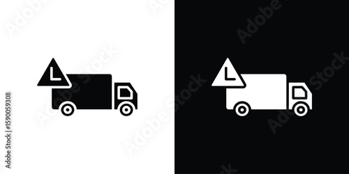 Delivery delay icon vector flat symbol, glyph sign. icon concept illustration