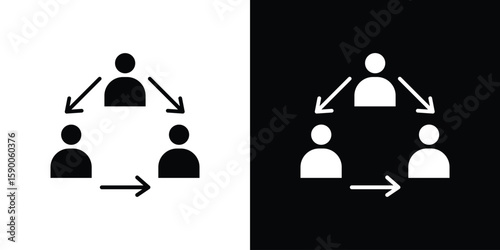 Coordinate icon vector flat symbol, glyph sign. icon concept illustration