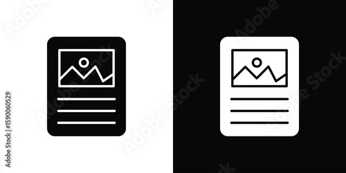 Content icon vector flat symbol, glyph sign. icon concept illustration