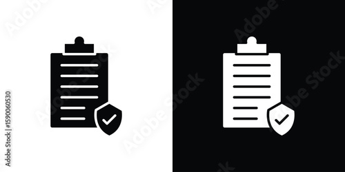 Contract coverage icon vector flat symbol, glyph sign. icon concept illustration