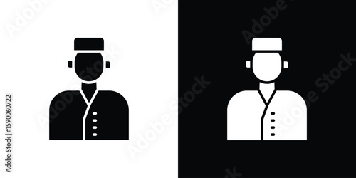 Concierge icon vector flat symbol, glyph sign. icon concept illustration