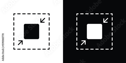 Compact size icon vector flat symbol, glyph sign. icon concept illustration