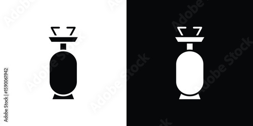 Camping gas icon vector flat symbol, glyph sign. icon concept illustration