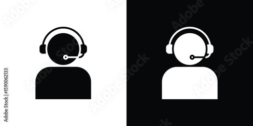 Callcenter icon vector flat symbol, glyph sign. icon concept illustration