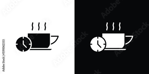 Break icon vector flat symbol, glyph sign. icon concept illustration