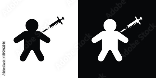 Baby Vaccination icon vector flat symbol, glyph sign. icon concept illustration
