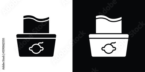 baby wipe icon vector flat symbol, glyph sign. icon concept illustration