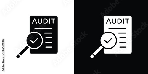 Auditors icon vector flat symbol, glyph sign. icon concept illustration