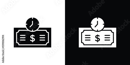Annuity icon vector flat symbol, glyph sign. icon concept illustration