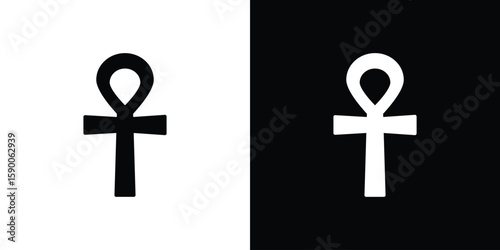 Ankh icon vector flat symbol, glyph sign. icon concept illustration