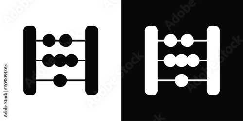 Abacus icon vector flat symbol, glyph sign. icon concept illustration