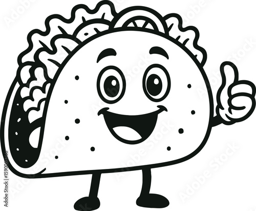 funny taco cartoon