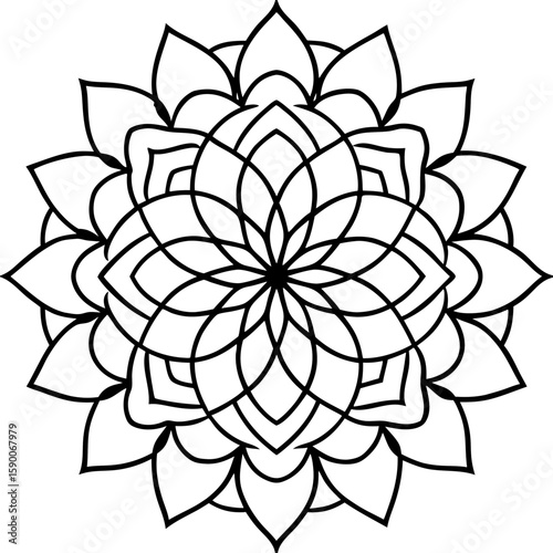 Intricate mandala design with floral patterns for coloring concept of mandala to color  