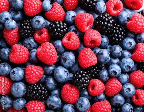 A vibrant mix of fresh berries