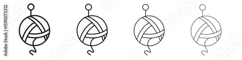 Wool ball icon collection. Vector illustration EPS10.