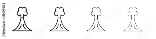 Volcano icon collection. Vector illustration EPS10.