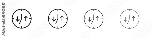 Uptime and downtime icon collection. Vector illustration EPS10.