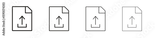 Upload file icon collection. Vector illustration EPS10.