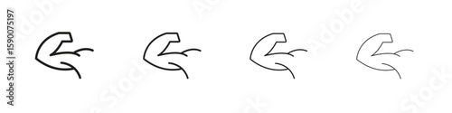 Strong arm icon collection. Vector illustration EPS10.