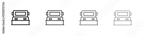 Snowplow icon collection. Vector illustration EPS10.