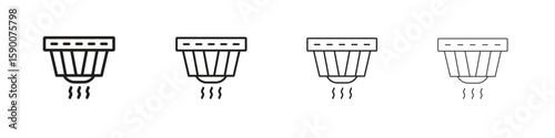Smoke detector icon collection. Vector illustration EPS10.