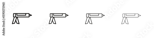 Sealants gun icon collection. Vector illustration EPS10.