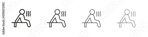 Sauna icon collection. Vector illustration EPS10.