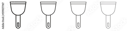 Putty knife icon collection. Vector illustration EPS10.