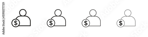 Personal loan icon collection. Vector illustration EPS10.