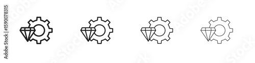 Operational excellence icon collection. Vector illustration EPS10.